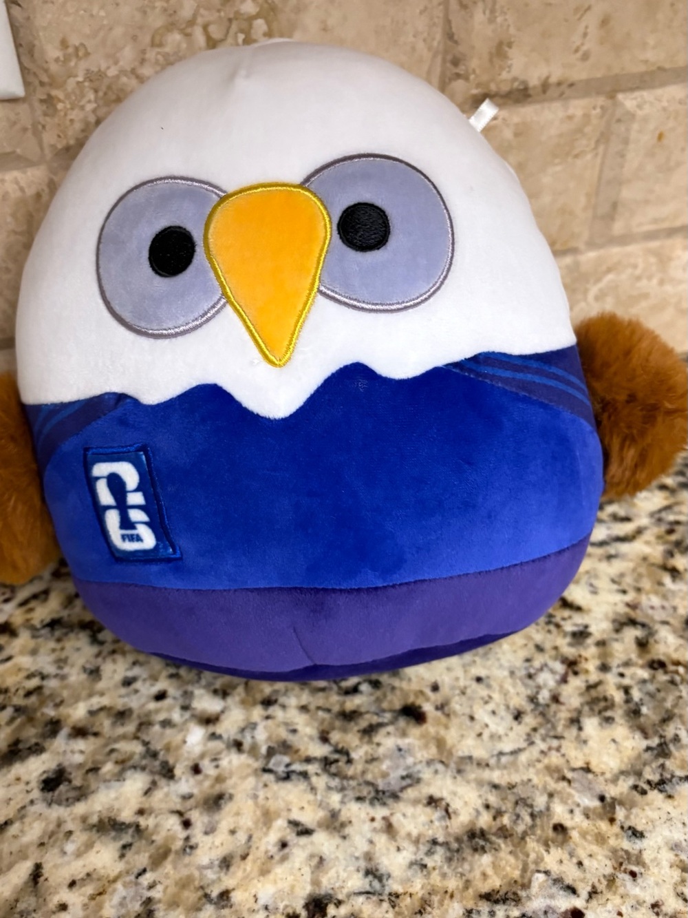 Squishmallows Eagle Plush - White, Blue, Purple, Yellow, Brown